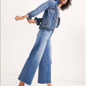 Madewell Cropped Wide Leg High Rise Jeans